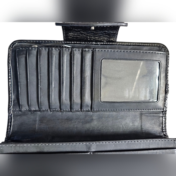 Coach Black and Gray Dotted Op Art Bifold Signature Wallet/clutch - Picture 8 of 10